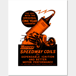 Vintage_Detroit_Mapco_Speedway_Coils Posters and Art